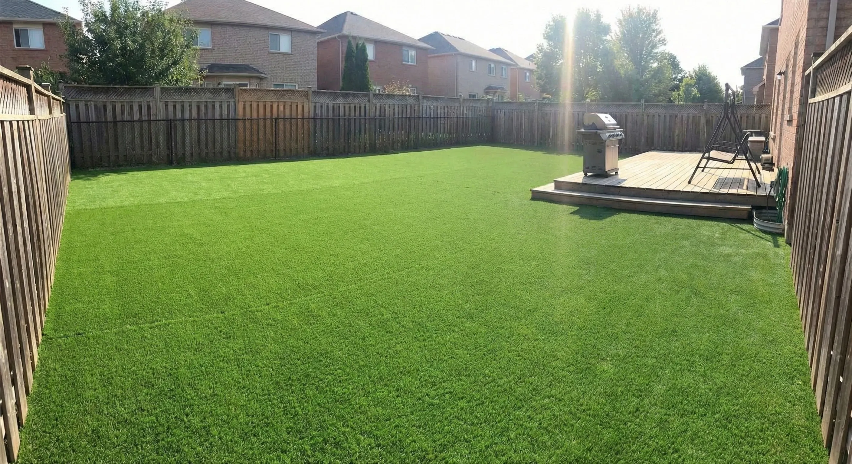 Artificial turf pet yard package for dogs