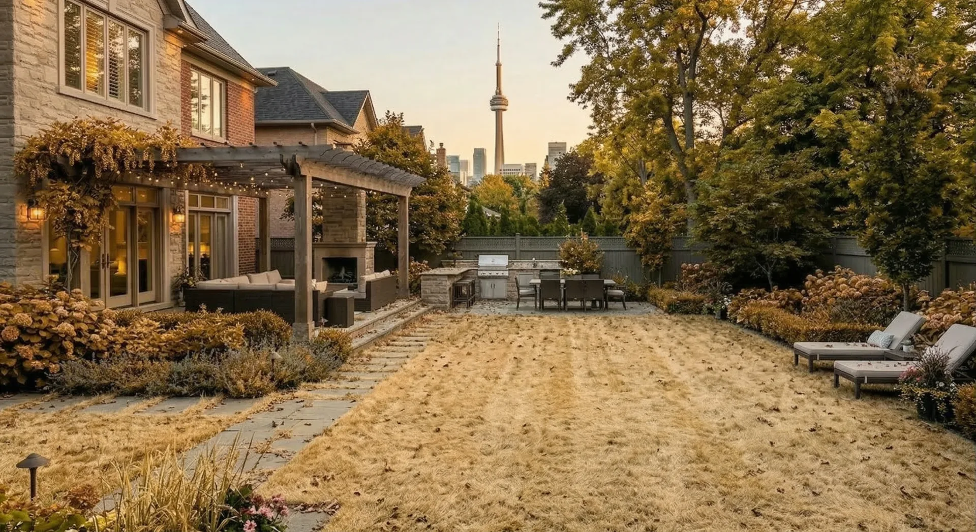 Toronto backyard before artificial turf installation
